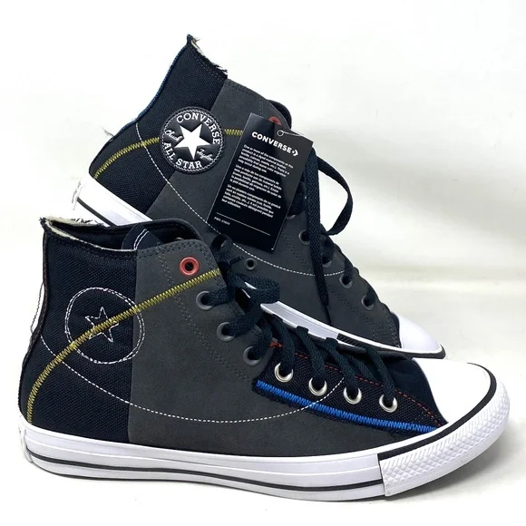 Converse Ctas High Top Shoes Storm Black Men’s Size Suede Sneakers Skate 173106C - Picture 2 of 9